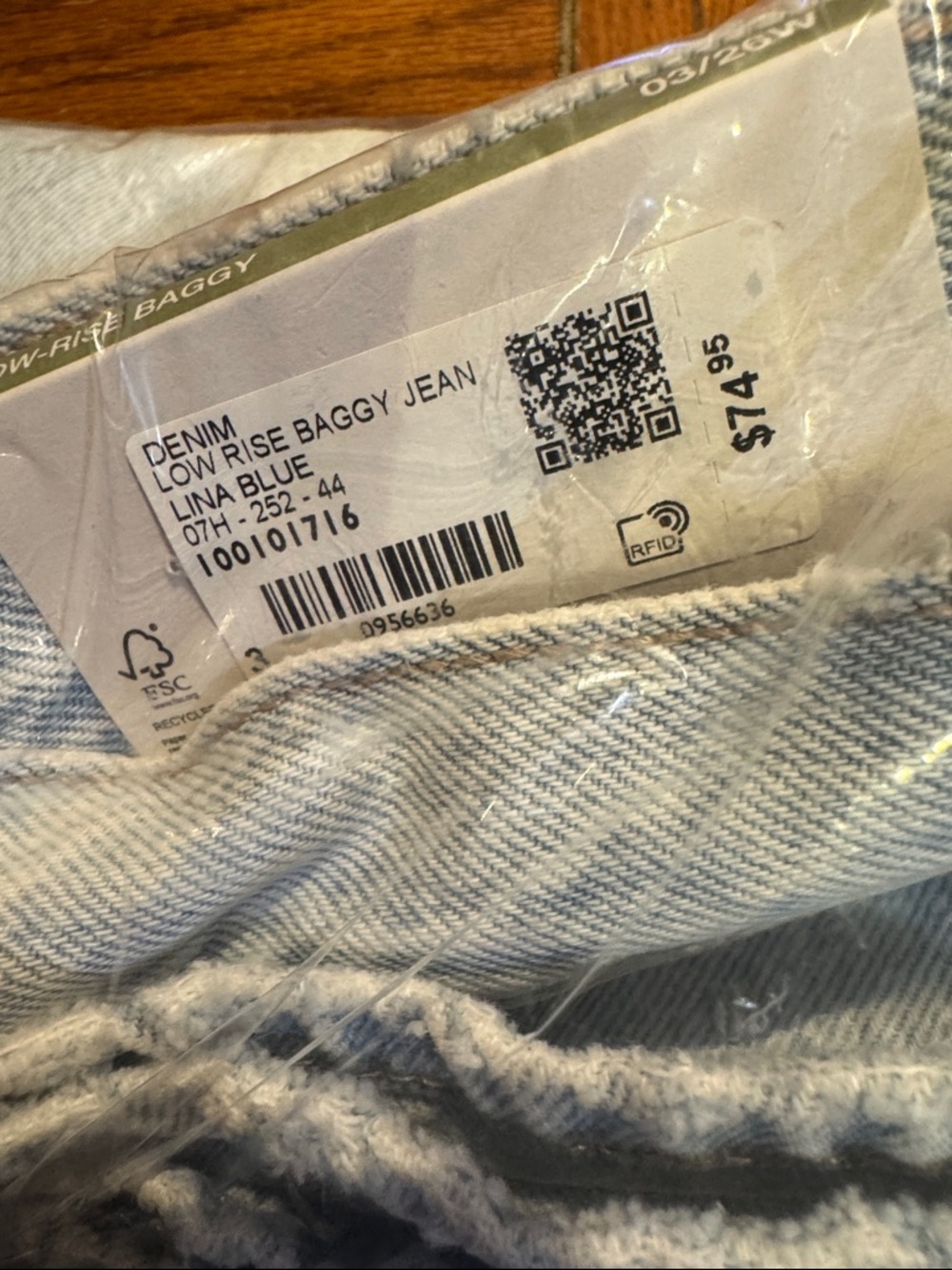 Garage Lina Blue Low Rise Baggy Jeans